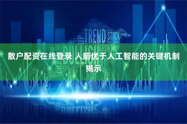 散户配资在线登录 人脑优于人工智能的关键机制揭示